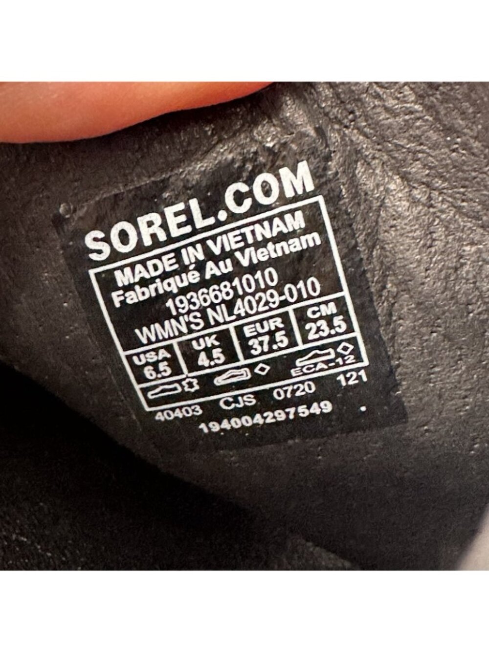 SOREL Ella 6.5 Block Black Leather women’s SLIP ON‎ slide sandals lugg sole - Picture 8 of 8